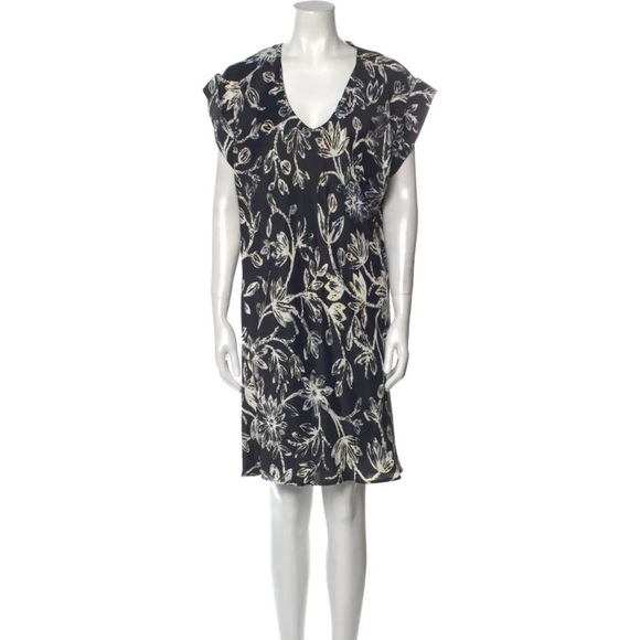 Balenciaga Dresses & Skirts - 💎Balenciaga💎Size M. Floral Navy and White Dress